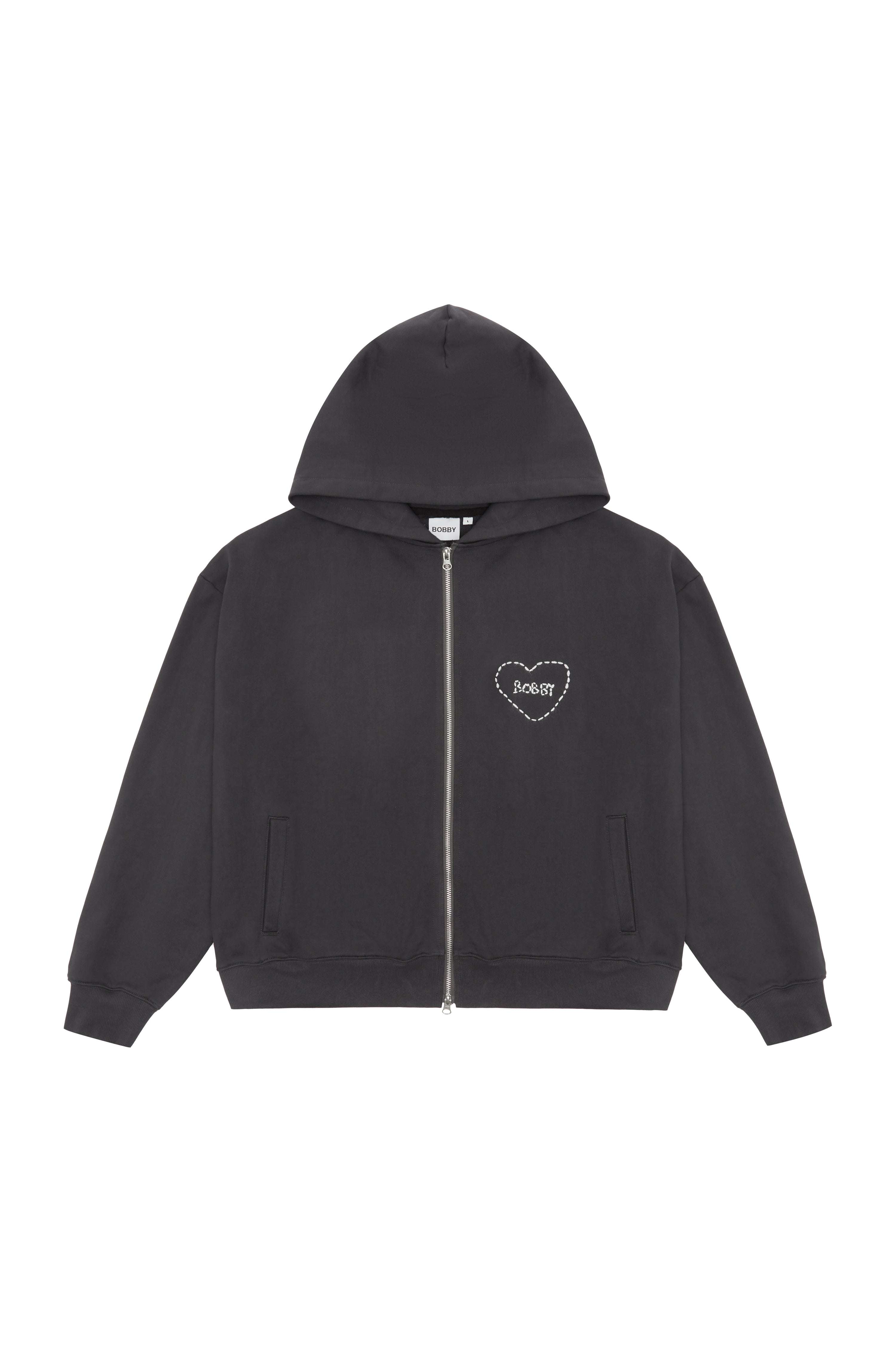 WHITE HEART HOODIE