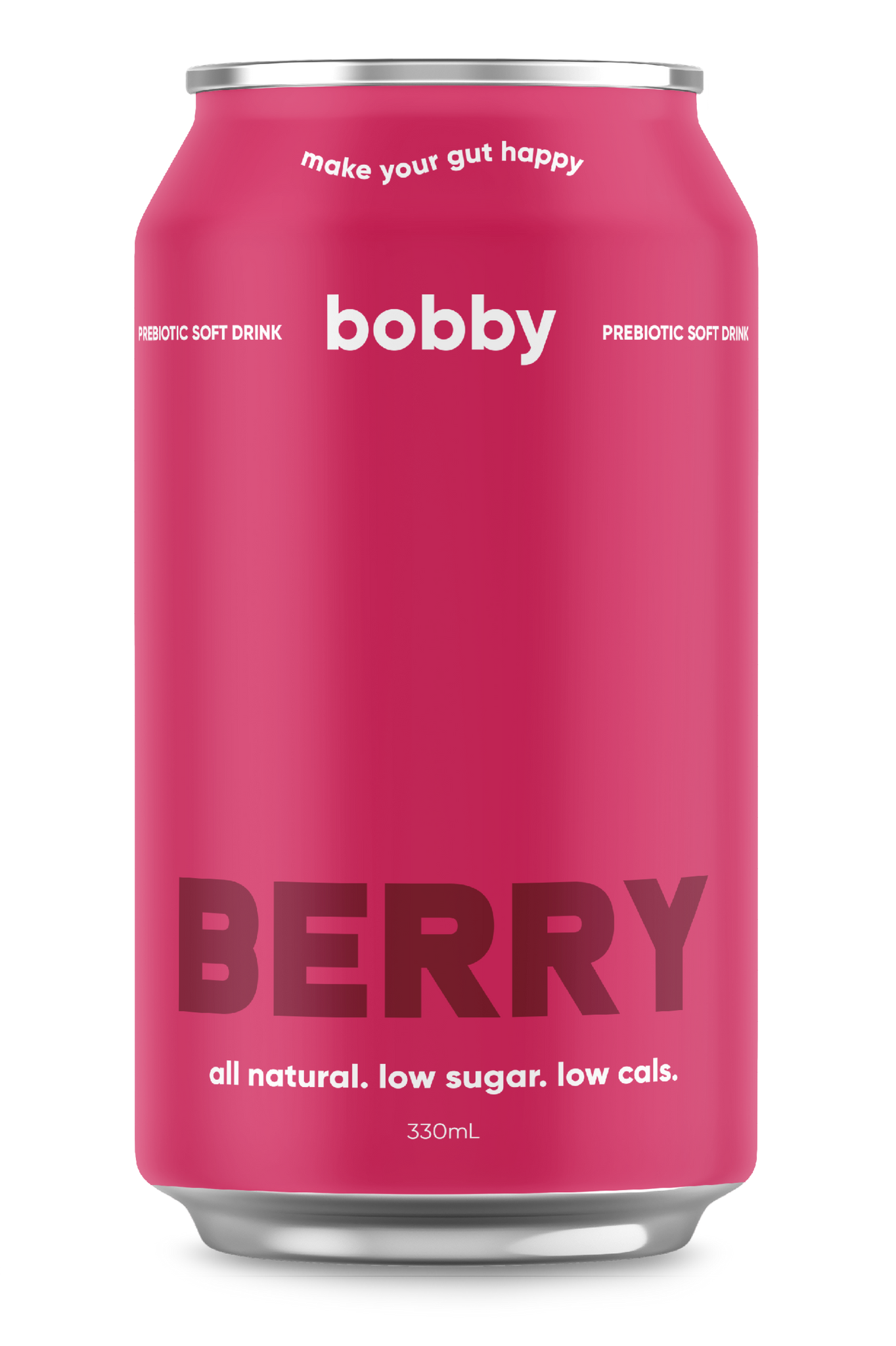 refreshing berry raspberry flavoured prebiotic soda, low in calories, low sugar and all natural 